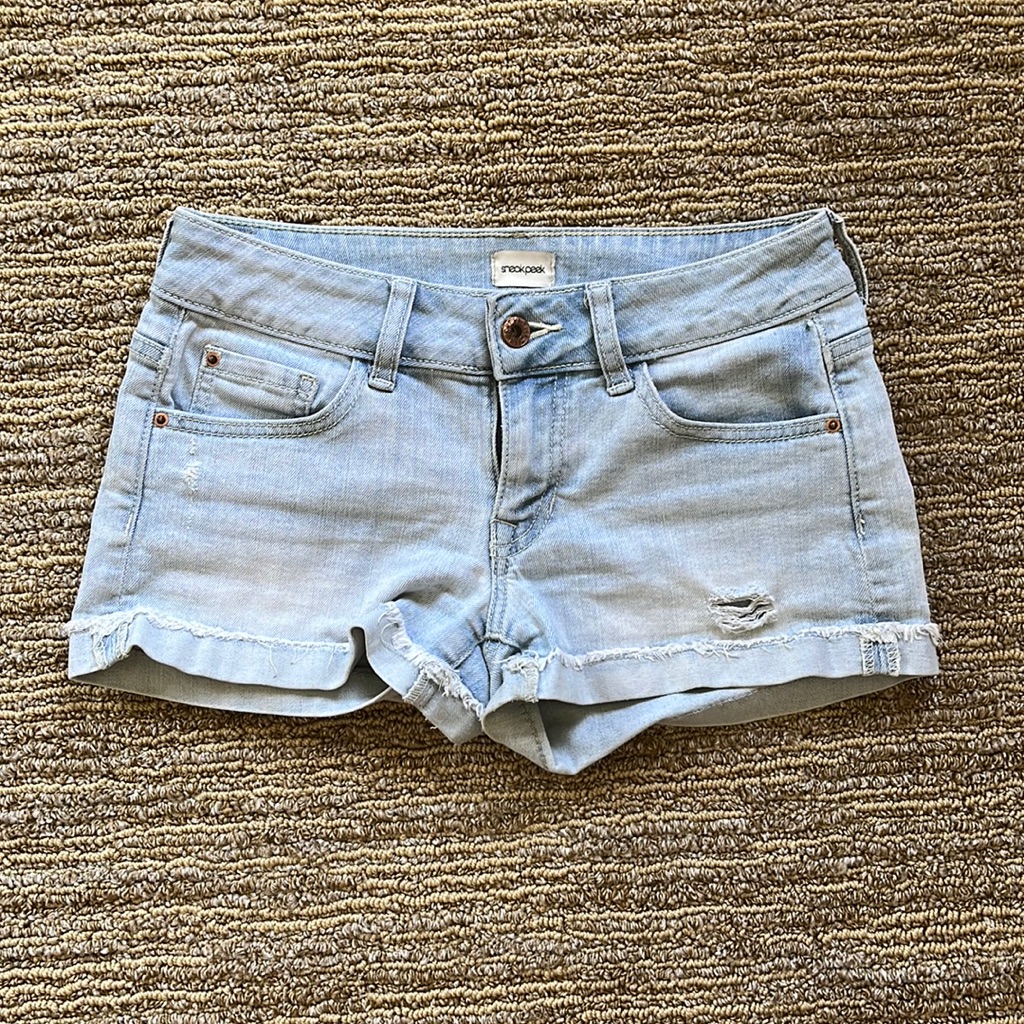 Sneak Peek Lowrise Denim Shorts